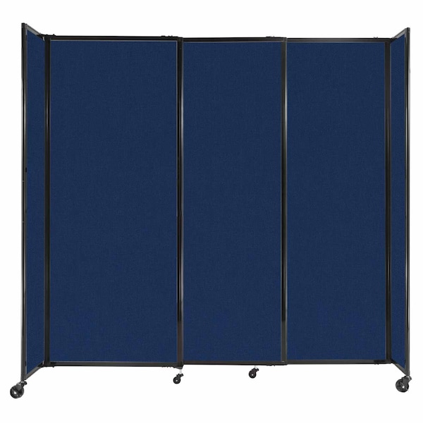 StraightWall Sliding Portable Partition 7'2" x 6'10" Navy Blue Fabric